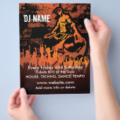 Prospectus 21,6 Cm X 24,94 Cm DJ Fiery Concert Music Flyer (main)