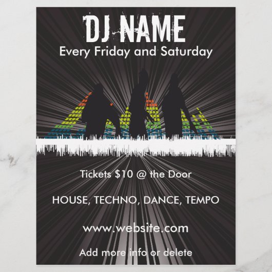 Prospectus 21,6 Cm X 24,94 Cm DJ Shadows Music Flyer (Devant)