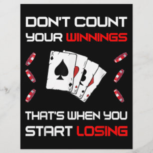 Prospectus 21,6 Cm X 24,94 Cm Don't Count Your Win That's When You Start Losing