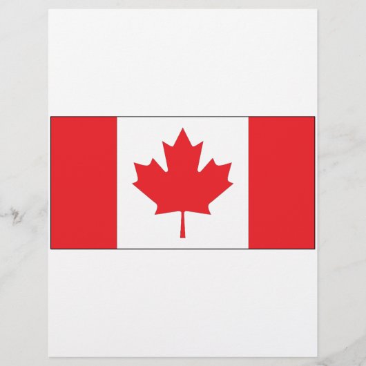 Prospectus 21,6 Cm X 24,94 Cm Drapeau du Canada (Devant)