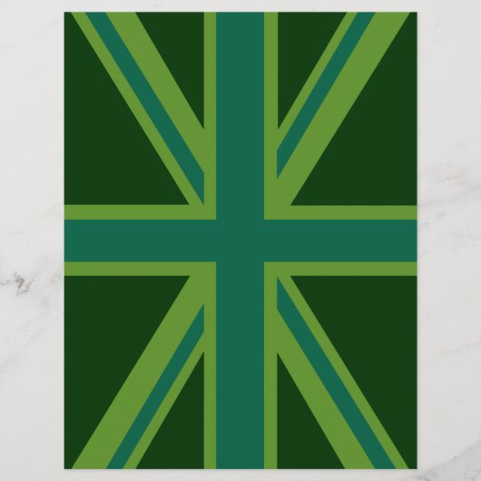 Prospectus 21,6 Cm X 24,94 Cm Drapeau vert Union Jack (Devant)