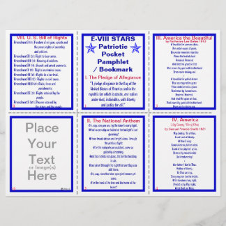 Prospectus 21,6 Cm X 24,94 Cm E-8** Brochure Patriotique / Signet