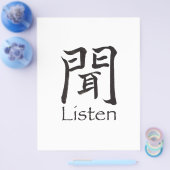 Prospectus 21,6 Cm X 24,94 Cm Écouter le caractère Kanji (Simple)