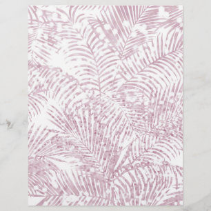 Prospectus 21,6 Cm X 24,94 Cm Élégant palmier à parties scintillant rose pâle