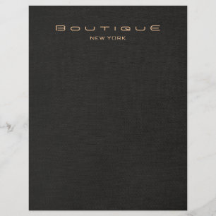 Prospectus 21,6 Cm X 24,94 Cm Elégant prospectus de présentation de lin noir