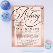 Prospectus 21,6 Cm X 24,94 Cm Elégant Rose Gold Notaire Agent Flyer (Simple)
