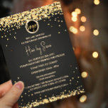 Prospectus 21,6 Cm X 24,94 Cm Elégant Sparkles noir or flyer<br><div class="desc">Élégante Flye d'or noir Sparkles. Un arrière - plan noir est décoré avec de la poussière de parties scintillant en faux or. Personnalisez et ajoutez votre logo,  votre nom,  votre texte.</div>