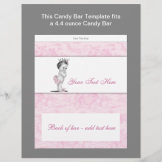 Prospectus 21,6 Cm X 24,94 Cm Emballage de bonbons pour Baby Shower Toile Rose