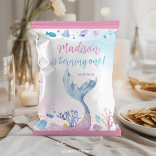 Prospectus 21,6 Cm X 24,94 Cm Emballage de sac de chips d'anniversaire Mermaid U