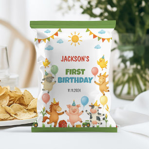 Prospectus 21,6 Cm X 24,94 Cm Emballage de sac de chips d'anniversaire pour anim
