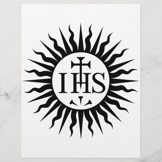Prospectus 21,6 Cm X 24,94 Cm Emblème de la Société de Jésus (Devant)