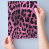 Prospectus 21,6 Cm X 24,94 Cm Empreinte de léopard animal - rose (main)