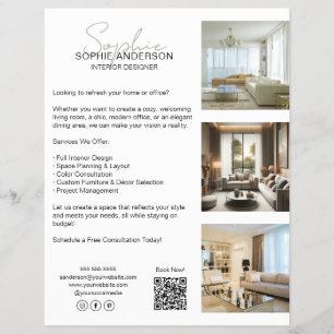 Prospectus 21,6 Cm X 24,94 Cm Entreprise Blanche Professionnelle Moderne