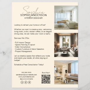 Prospectus 21,6 Cm X 24,94 Cm Entreprise Moderne de Crème Professionnelle