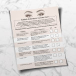 Prospectus 21,6 Cm X 24,94 Cm Extensions Eyelash Exonération de responsabilité R<br><div class="desc">Eyelash Extension Liability Waiver & Release Form Beige Flyers.</div>