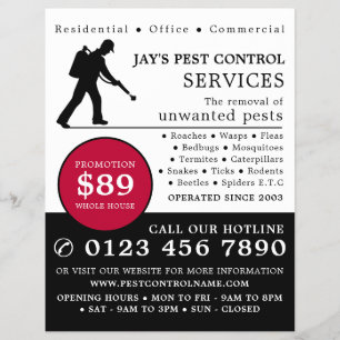 Prospectus 21,6 Cm X 24,94 Cm Exterminateur, Publicité pour la lutte antiparasit