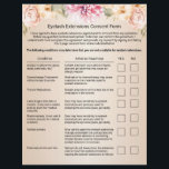 Prospectus 21,6 Cm X 24,94 Cm Eyelash Extension Liability Waiver Elegant Ivory<br><div class="desc">Eyelash Extension Responsabilité Renonciation & Libération Forme Vintage Floral Flyers.</div>