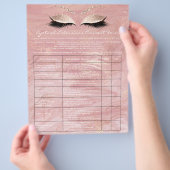 Prospectus 21,6 Cm X 24,94 Cm Eyelash Extension Responsabilité Renonciation Rose (main)