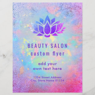 Prospectus 21,6 Cm X 24,94 Cm FAUX feuille violet lotus logo design