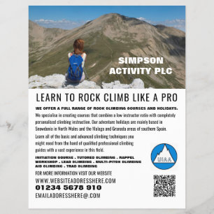 Prospectus 21,6 Cm X 24,94 Cm Femme Hiker, Randonnée et Escalade Advert Flyer