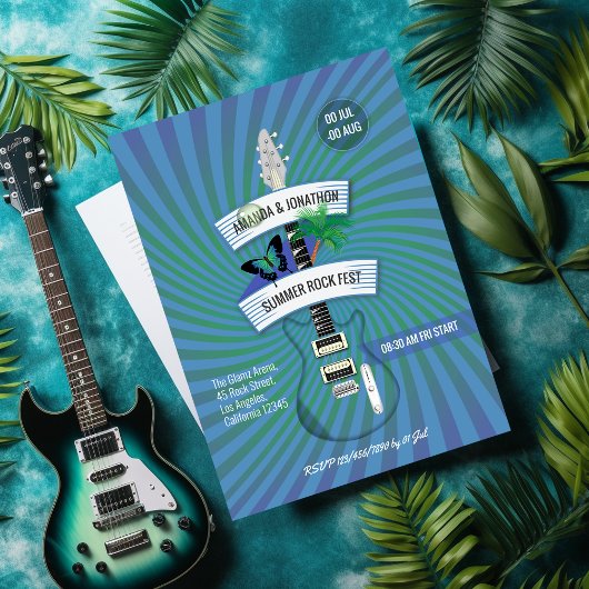 Prospectus 21,6 Cm X 24,94 Cm Festival de rock d'été Mariage