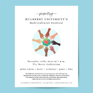 Prospectus 21,6 Cm X 24,94 Cm Festival multiculturel Circulaire de nuit internat