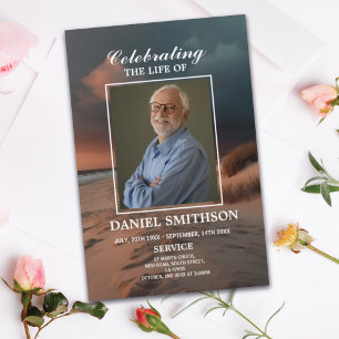 Prospectus 21,6 Cm X 24,94 Cm Fête du Programme de services funéraires de Sunset