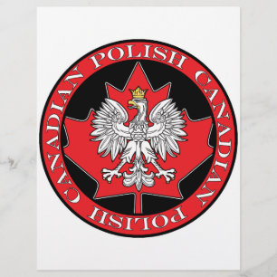 Prospectus 21,6 Cm X 24,94 Cm Feuille canadienne polonaise ronde