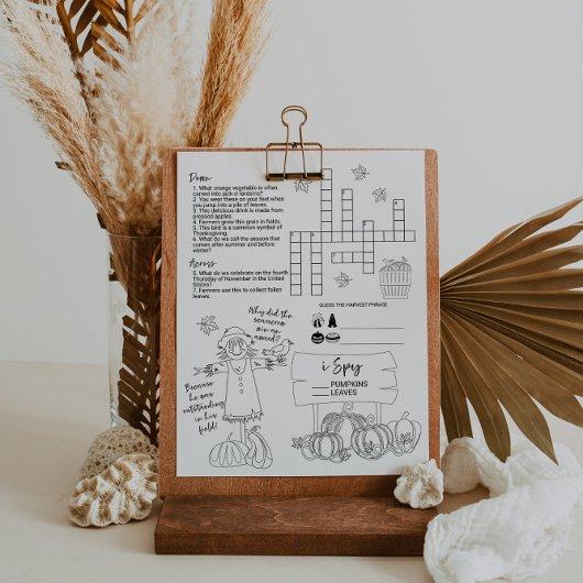 Prospectus 21,6 Cm X 24,94 Cm Feuille d'activité pour enfants