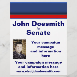 Prospectus 21,6 Cm X 24,94 Cm Feuille de campagne électorale Temp tardif