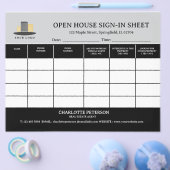 Prospectus 21,6 Cm X 24,94 Cm Feuille de connexion Realtor Open House (Simple)