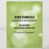 Prospectus 21,6 Cm X 24,94 Cm Feuille promotionnelle d'hébergement de barman (Dos)