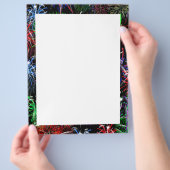 Prospectus 21,6 Cm X 24,94 Cm Feux d'artifice sur fond noir (main)