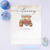 Prospectus 21,6 Cm X 24,94 Cm Fiche d'itinéraire du bouquet de fleurs du marché  (Simple)