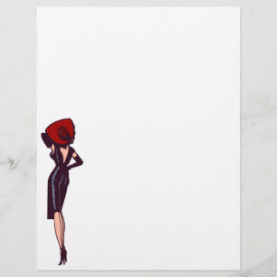Prospectus 21,6 Cm X 24,94 Cm Fille de charme glamour vintage rétro