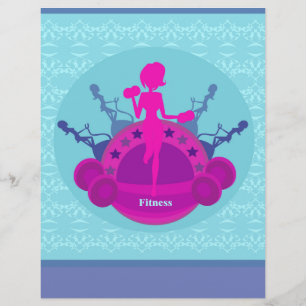 Prospectus 21,6 Cm X 24,94 Cm fille de fitness entrainement Flyer