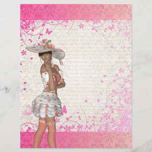 Prospectus 21,6 Cm X 24,94 Cm Fille rose de l'été