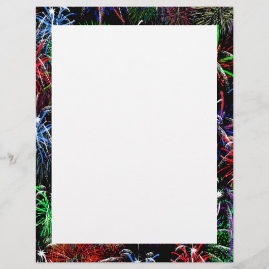 Prospectus 21,6 Cm X 24,94 Cm Fireworks sur Arrière - plan noir (Devant)