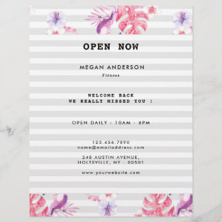 Prospectus 21,6 Cm X 24,94 Cm Fitness minimaliste Rose blanc