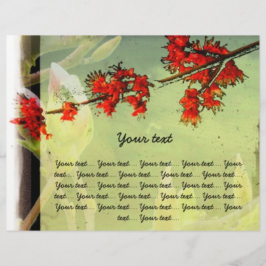 Prospectus 21,6 Cm X 24,94 Cm Fleurs rouges (Dos)