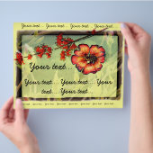 Prospectus 21,6 Cm X 24,94 Cm Fleurs rouges (main)