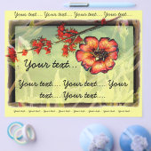 Prospectus 21,6 Cm X 24,94 Cm Fleurs rouges (Simple)