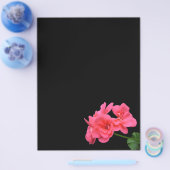 Prospectus 21,6 Cm X 24,94 Cm Fleurs sur arrière - plan noir (Simple)