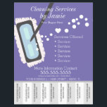 Prospectus 21,6 Cm X 24,94 Cm Flyer A de bandes détachables pour entreprise de s<br><div class="desc">Flyers modernes pour service de nettoyage</div>