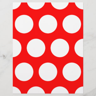 Prospectus 21,6 Cm X 24,94 Cm Flyer à pois blancs et rouges