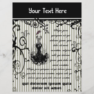 Prospectus 21,6 Cm X 24,94 Cm Flyer à rayures noir et blanc
