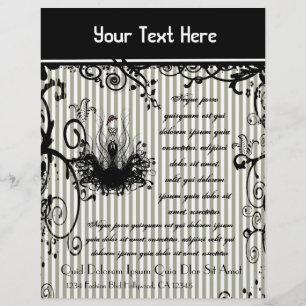 Prospectus 21,6 Cm X 24,94 Cm Flyer à rayures noir et blanc