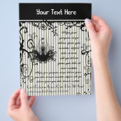 Prospectus 21,6 Cm X 24,94 Cm Flyer à rayures noir et blanc (main)