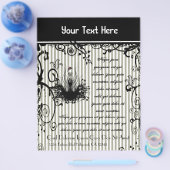 Prospectus 21,6 Cm X 24,94 Cm Flyer à rayures noir et blanc (Simple)