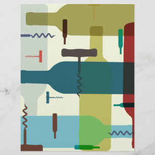 Prospectus 21,6 Cm X 24,94 Cm Flyer à thème bouteille de vin